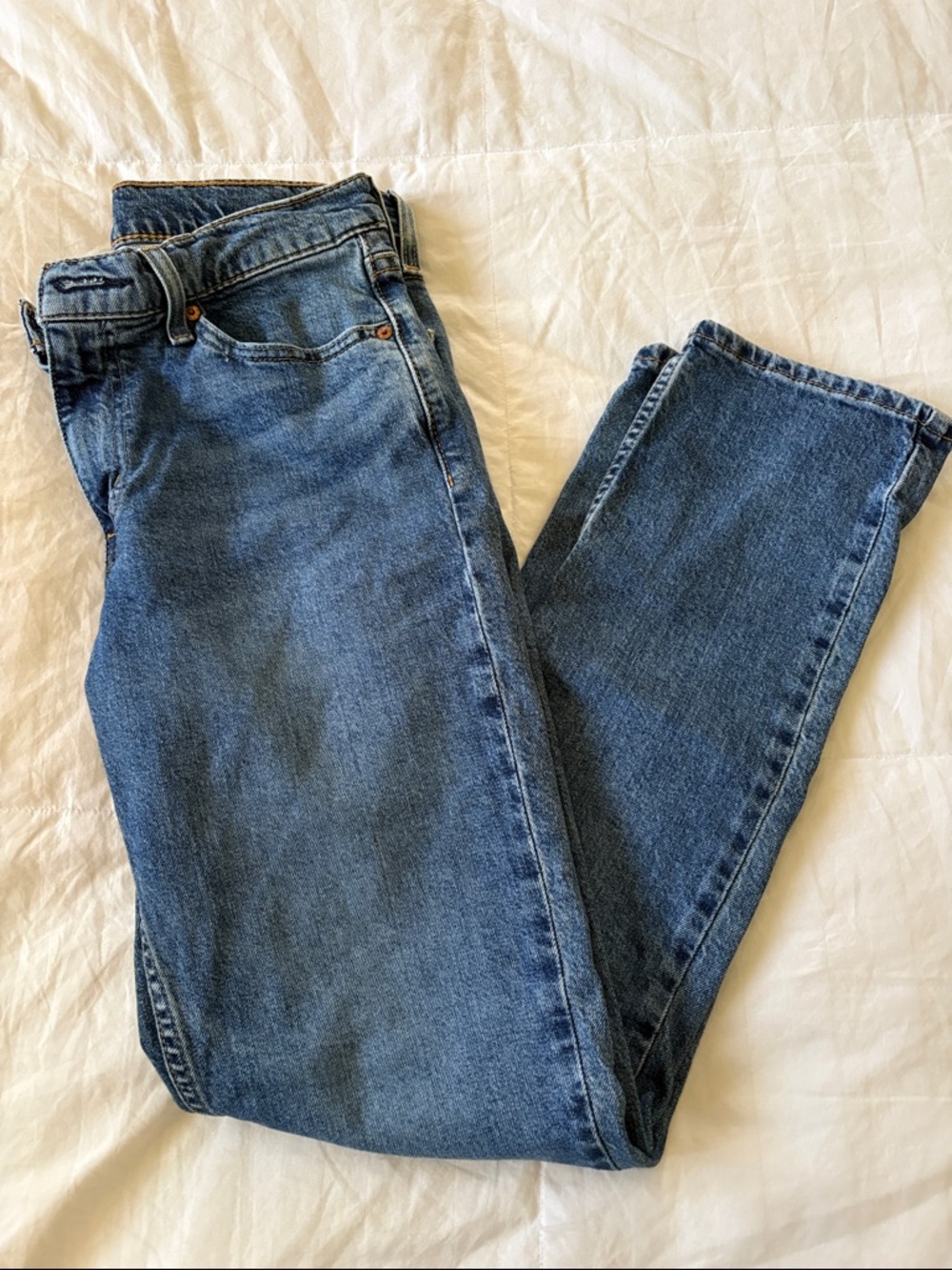 Levi's Straight Leg Jeans in Blue Denim